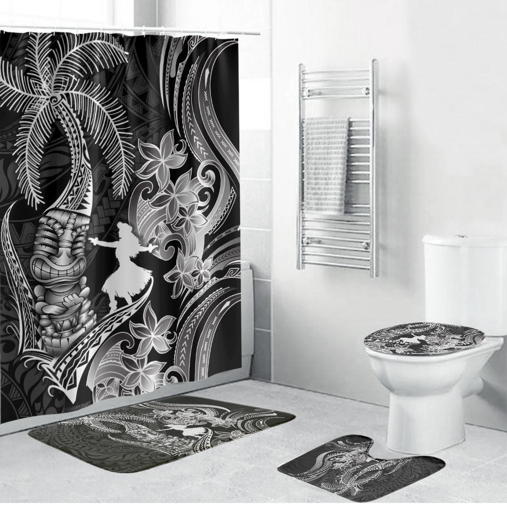 Hawaii Tribal Tiki Drum Hula Girl Bathroom Set LT14 Bathroom Set (4 pcs) Black - Polynesian Pride