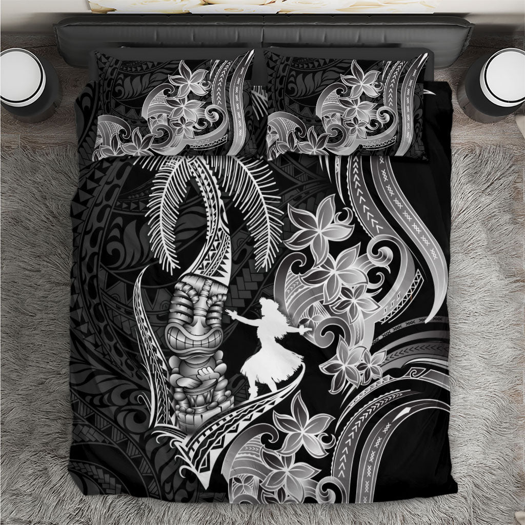 Hawaii Tribal Tiki Drum Hula Girl Bedding Set LT14 Black - Polynesian Pride