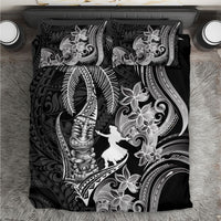 Hawaii Tribal Tiki Drum Hula Girl Bedding Set LT14 Black - Polynesian Pride