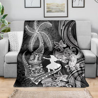 Hawaii Tribal Tiki Drum Hula Girl Blanket LT14 - Polynesian Pride