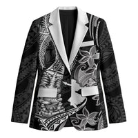 Hawaii Tribal Tiki Drum Hula Girl Blazer LT14 Unisex Black - Polynesian Pride