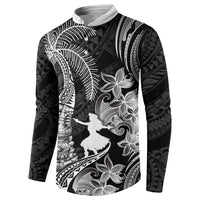 Hawaii Tribal Tiki Drum Hula Girl Button Sweatshirt LT14 - Polynesian Pride