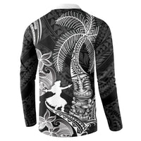 Hawaii Tribal Tiki Drum Hula Girl Button Sweatshirt LT14 - Polynesian Pride