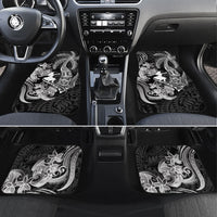 Hawaii Tribal Tiki Drum Hula Girl Car Mats LT14 Set 4pcs Black - Polynesian Pride