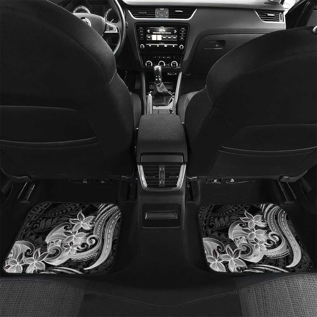 Hawaii Tribal Tiki Drum Hula Girl Car Mats LT14 Set 2pcs - Back Black - Polynesian Pride