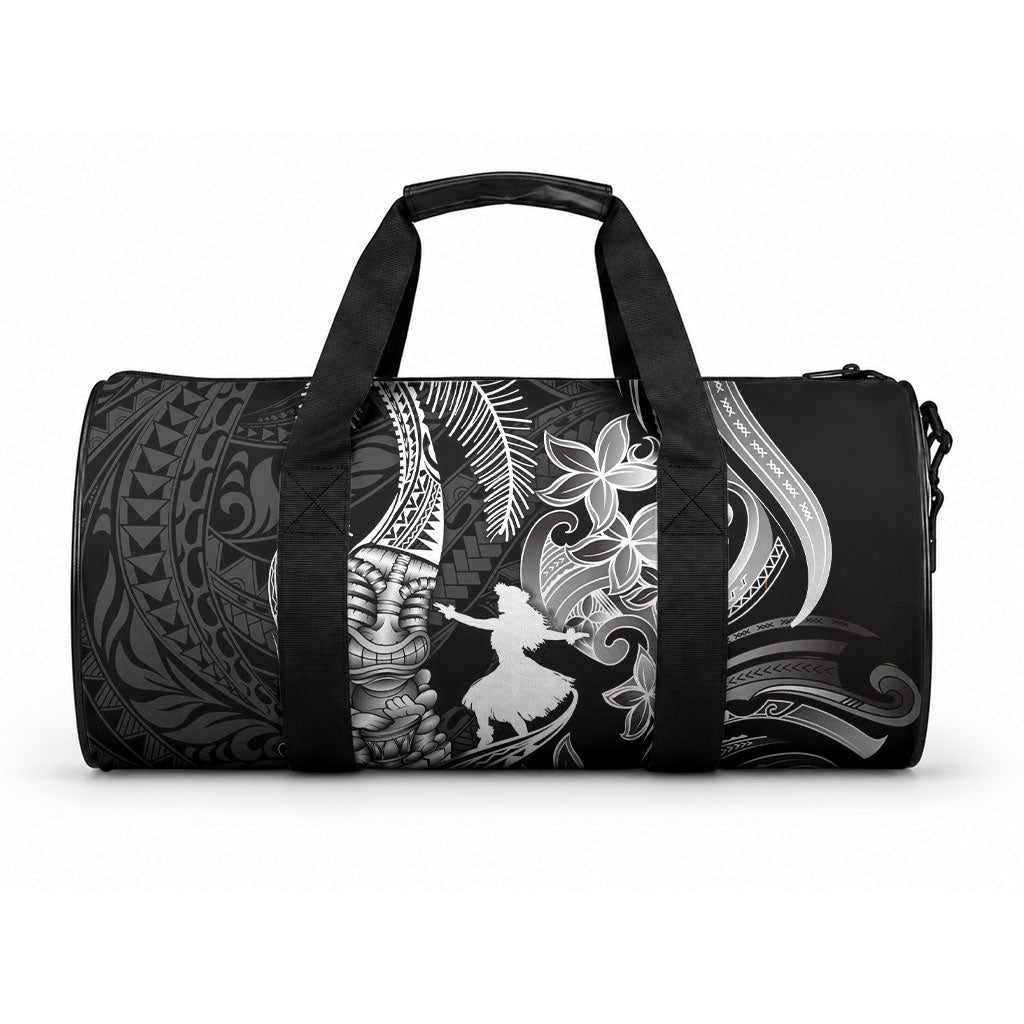 Hawaii Tribal Tiki Drum Hula Girl Duffle Bag LT14 One size Black - Polynesian Pride