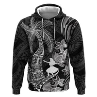 Hawaii Tribal Tiki Drum Hula Girl Hoodie LT14 Pullover Hoodie Black - Polynesian Pride