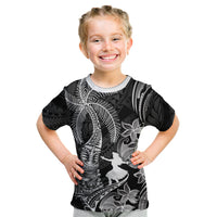 Hawaii Tribal Tiki Drum Hula Girl Kid T Shirt LT14 Black - Polynesian Pride