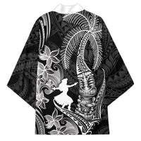 Hawaii Tribal Tiki Drum Hula Girl Kimono
