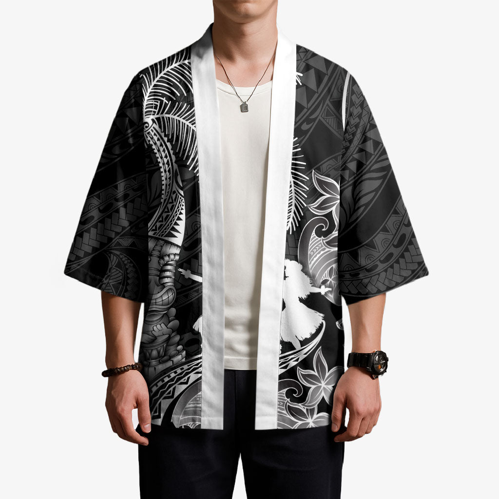 Hawaii Tribal Tiki Drum Hula Girl Kimono