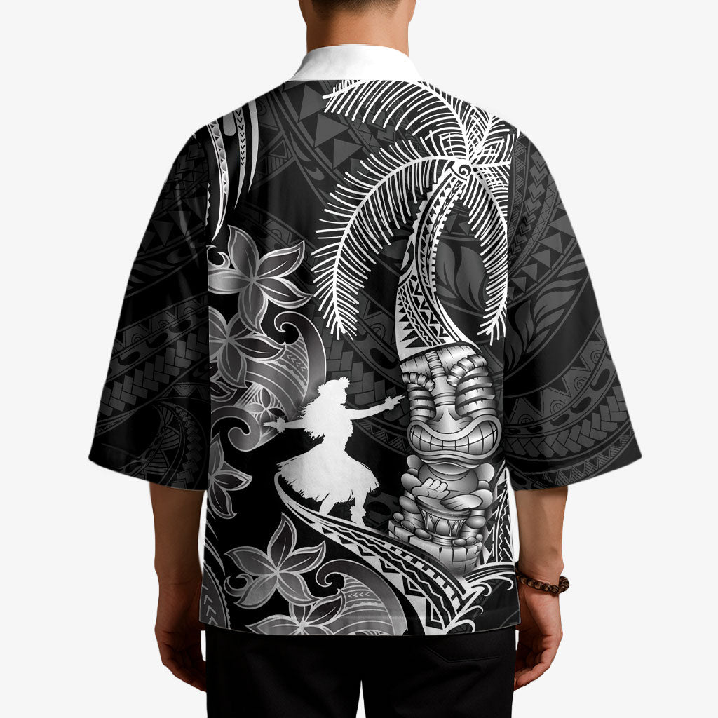 Hawaii Tribal Tiki Drum Hula Girl Kimono
