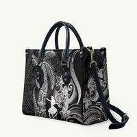 Hawaii Tribal Tiki Drum Hula Girl Leather Bag
