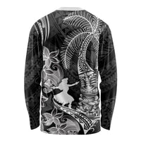 Hawaii Tribal Tiki Drum Hula Girl Long Sleeve Shirt LT14 - Polynesian Pride
