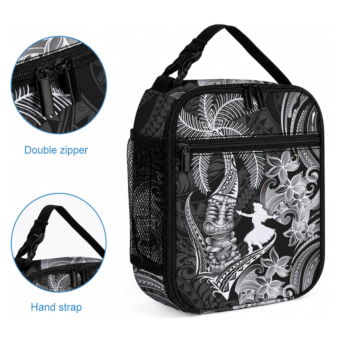 Hawaii Tribal Tiki Drum Hula Girl Lunch Bag LT14 - Polynesian Pride