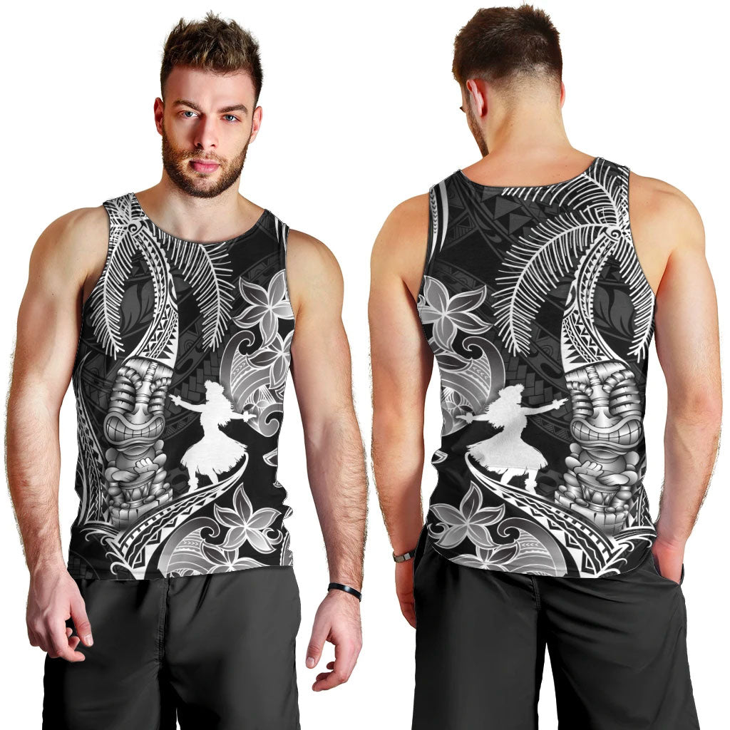 Hawaii Tribal Tiki Drum Hula Girl Men Tank Top LT14 - Polynesian Pride