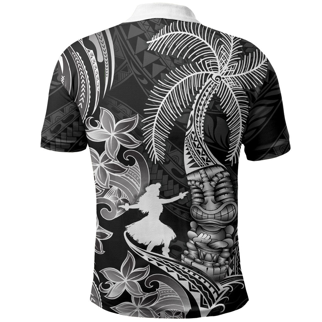 Hawaii Tribal Tiki Drum Hula Girl Polo Shirt LT14 - Polynesian Pride