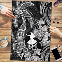 Hawaii Tribal Tiki Drum Hula Girl Puzzle LT14 Black - Polynesian Pride