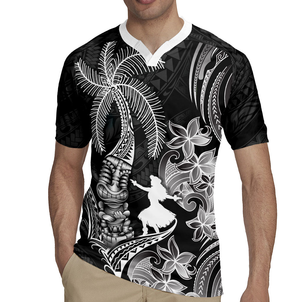 Hawaii Tribal Tiki Drum Hula Girl Rugby Jersey LT14 - Polynesian Pride
