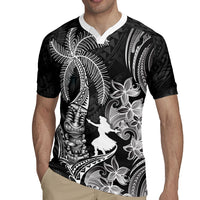 Hawaii Tribal Tiki Drum Hula Girl Rugby Jersey LT14 - Polynesian Pride