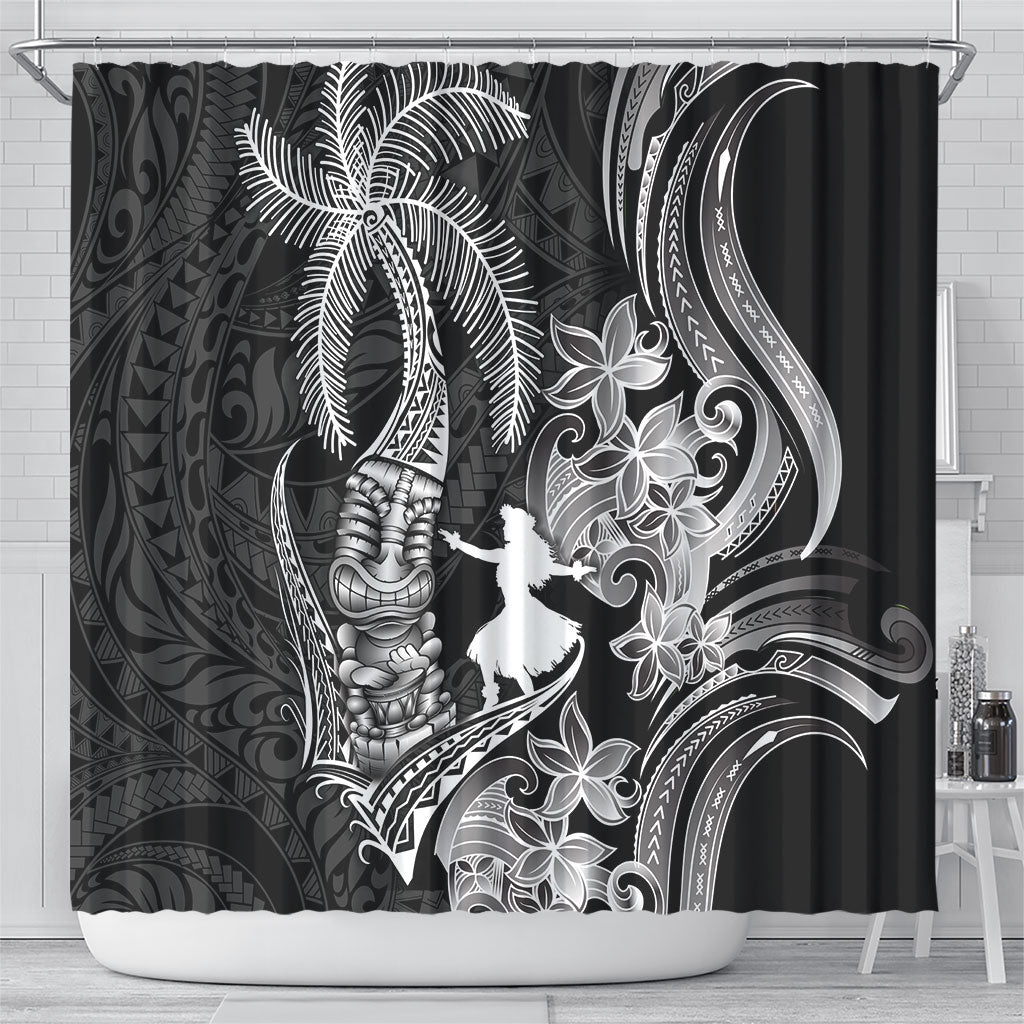 Hawaii Tribal Tiki Drum Hula Girl Shower Curtain LT14 - Polynesian Pride