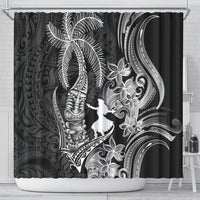 Hawaii Tribal Tiki Drum Hula Girl Shower Curtain LT14 - Polynesian Pride