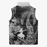 Hawaii Tribal Tiki Drum Hula Girl Sleeveless Puffer Jacket LT14 - Polynesian Pride