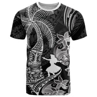 Hawaii Tribal Tiki Drum Hula Girl T Shirt LT14 Black - Polynesian Pride