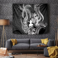 Hawaii Tribal Tiki Drum Hula Girl Tapestry