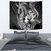 Hawaii Tribal Tiki Drum Hula Girl Tapestry