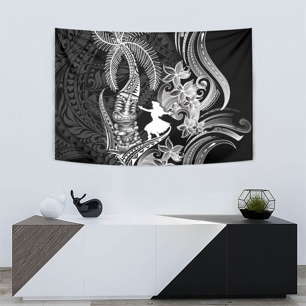 Hawaii Tribal Tiki Drum Hula Girl Tapestry