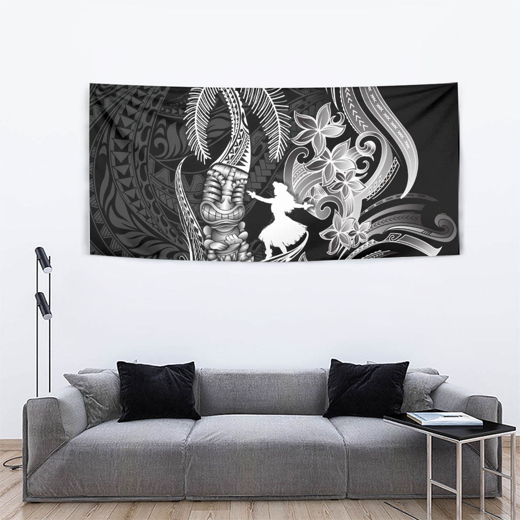 Hawaii Tribal Tiki Drum Hula Girl Tapestry