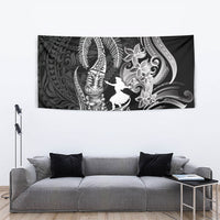 Hawaii Tribal Tiki Drum Hula Girl Tapestry