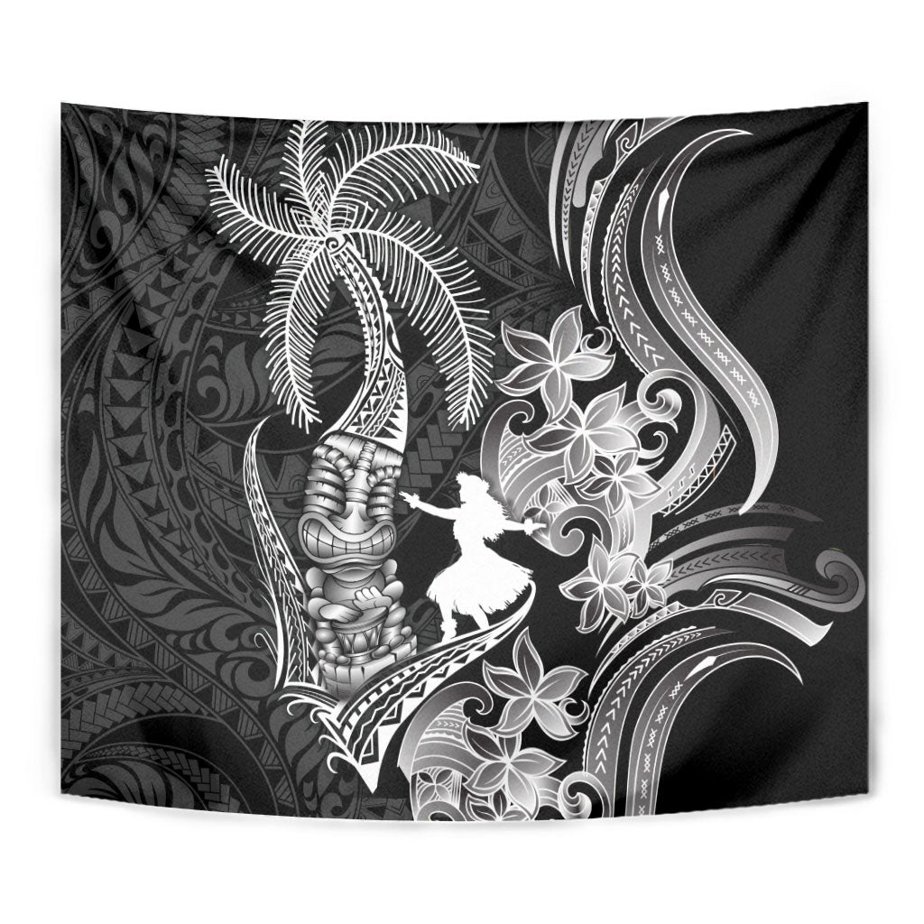 Hawaii Tribal Tiki Drum Hula Girl Tapestry