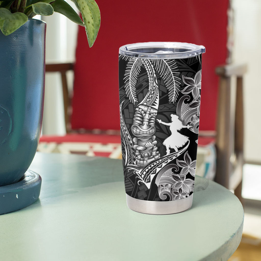 Hawaii Tribal Tiki Drum Hula Girl Tumbler Cup LT14 - Polynesian Pride
