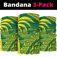 Tailevu Fiji 2026 Rugby Custom Neck Gaiter Dove Nation Fijian Tapa Pattern LT14 package One Size: 25*50cm Green - Polynesian Pride