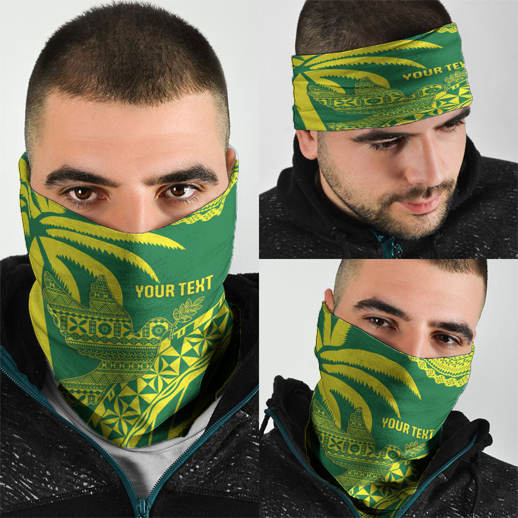 Tailevu Fiji 2026 Rugby Custom Neck Gaiter Dove Nation Fijian Tapa Pattern LT14 - Polynesian Pride
