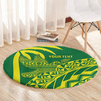 Tailevu Fiji 2026 Rugby Custom Round Carpet Dove Nation Fijian Tapa Pattern LT14 - Polynesian Pride