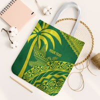 Tailevu Fiji 2026 Rugby Custom Tote Bag Dove Nation Fijian Tapa Pattern LT14 White Strap One Size Green - Polynesian Pride