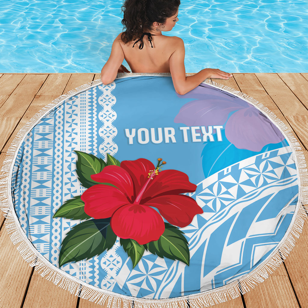 Suva Fiji 2026 Rugby Custom Beach Blanket Hibiscus Fijian Tapa Pattern LT14 - Polynesian Pride