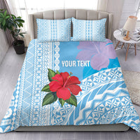 Suva Fiji 2026 Rugby Custom Bedding Set Hibiscus Fijian Tapa Pattern LT14 - Polynesian Pride