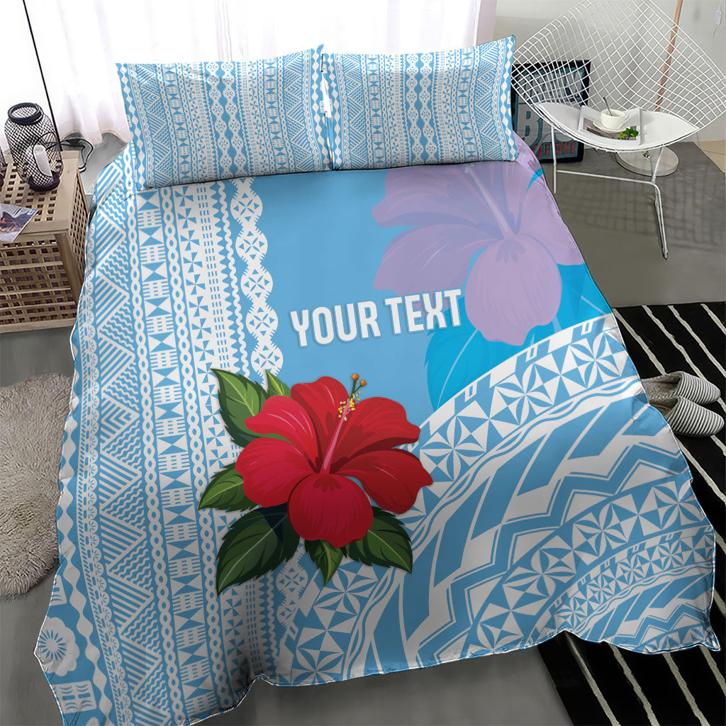 Suva Fiji 2026 Rugby Custom Bedding Set Hibiscus Fijian Tapa Pattern LT14 - Polynesian Pride