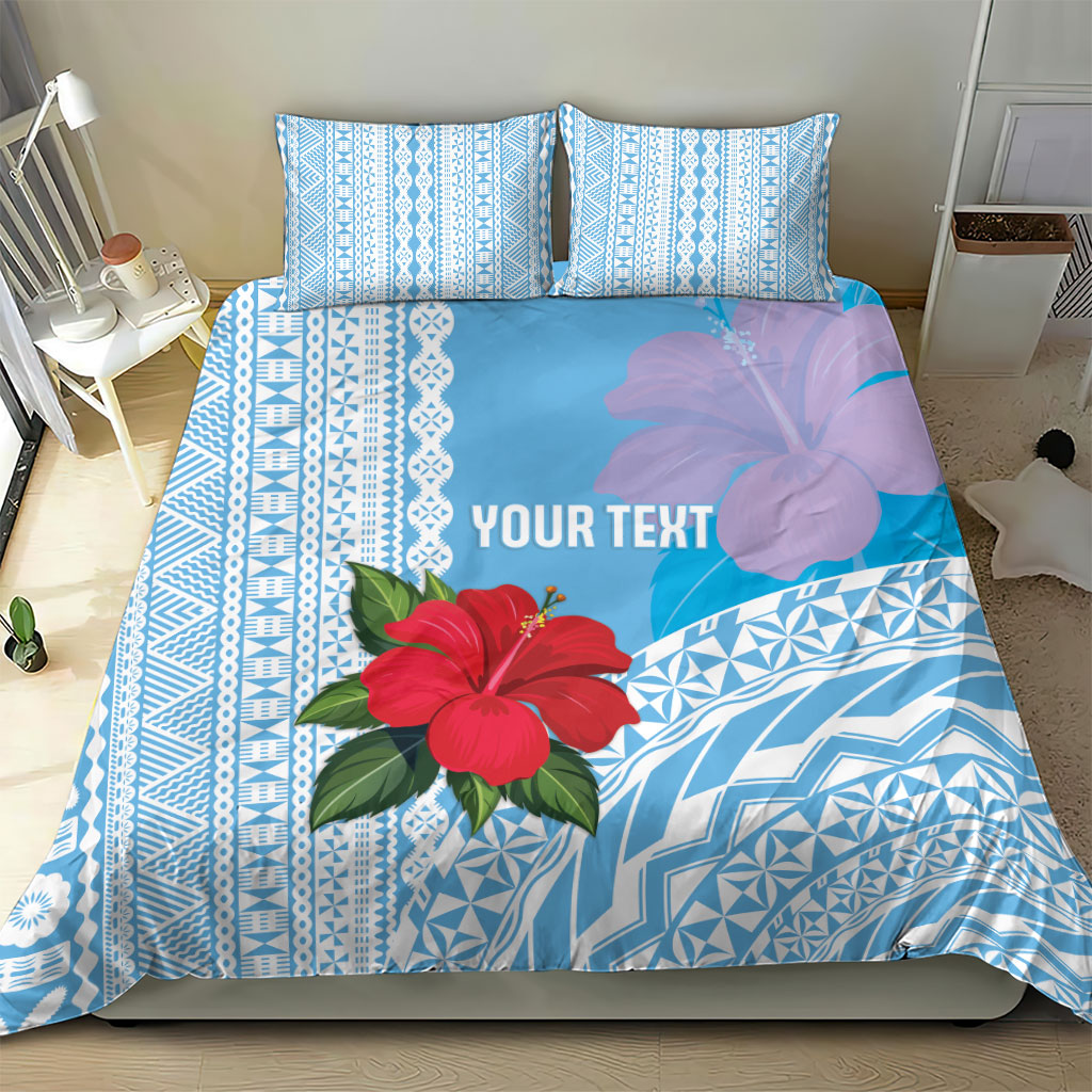 Suva Fiji 2026 Rugby Custom Bedding Set Hibiscus Fijian Tapa Pattern LT14 - Polynesian Pride
