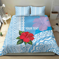 Suva Fiji 2026 Rugby Custom Bedding Set Hibiscus Fijian Tapa Pattern LT14 - Polynesian Pride