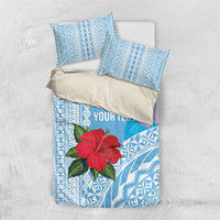 Suva Fiji 2026 Rugby Custom Bedding Set Hibiscus Fijian Tapa Pattern LT14 US Twin 172cm x 218cm Blue - Polynesian Pride