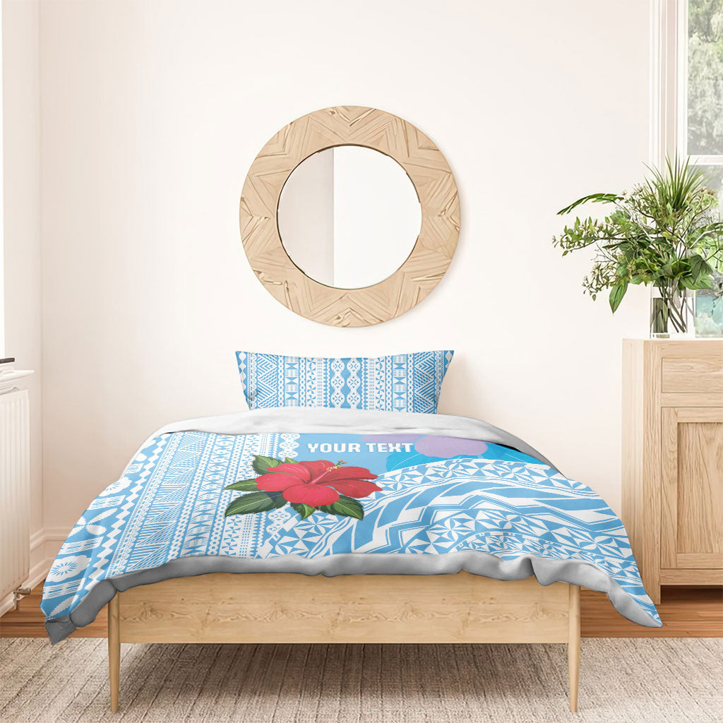 Suva Fiji 2026 Rugby Custom Bedding Set Hibiscus Fijian Tapa Pattern LT14 - Polynesian Pride