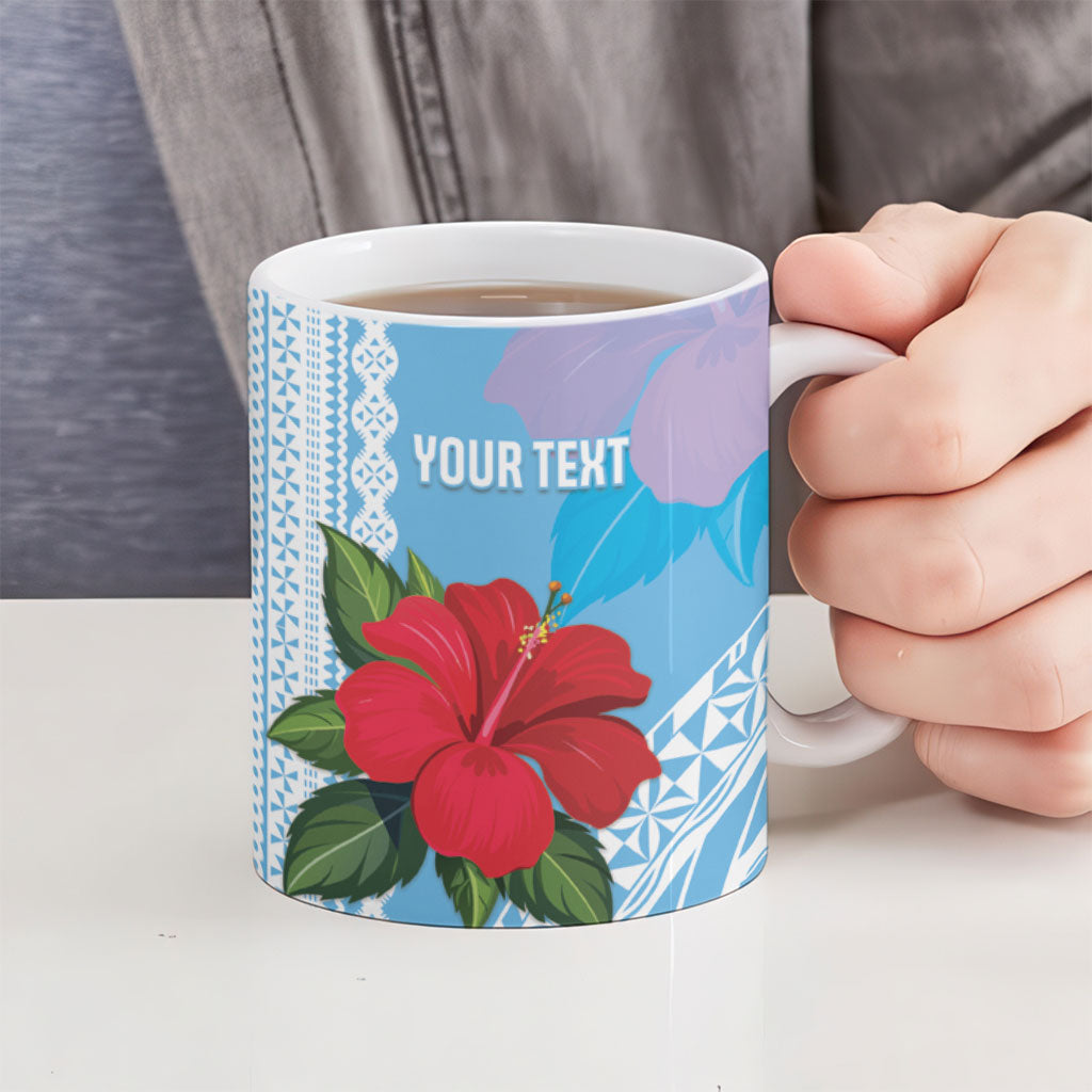Suva Fiji 2026 Rugby Custom Ceramic Mug Hibiscus Fijian Tapa Pattern LT14 - Polynesian Pride