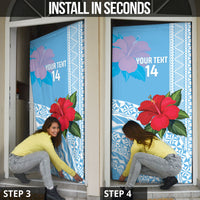 Suva Fiji 2026 Rugby Custom Door Cover Hibiscus Fijian Tapa Pattern LT14 - Polynesian Pride