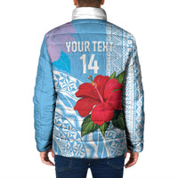 Suva Fiji 2026 Rugby Custom Padded Jacket Hibiscus Fijian Tapa Pattern LT14 - Polynesian Pride