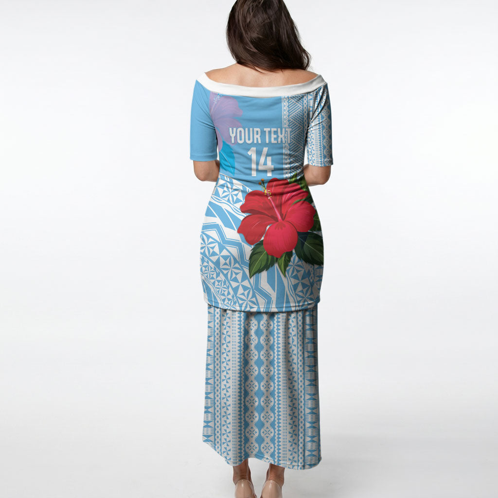 Suva Fiji 2026 Rugby Custom Puletasi Hibiscus Fijian Tapa Pattern LT14 - Polynesian Pride