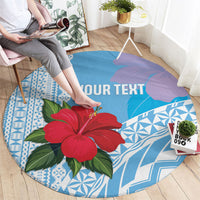 Suva Fiji 2026 Rugby Custom Round Carpet Hibiscus Fijian Tapa Pattern LT14 - Polynesian Pride